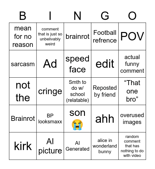 TikTok Bingo 2025 Edition Bingo Card