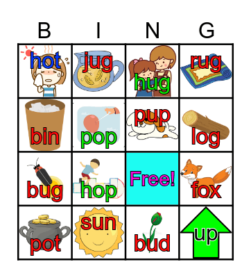 Phonics Bingo 1 Bingo Card