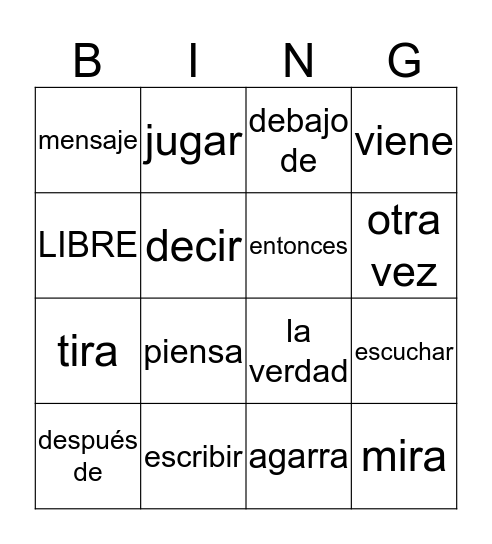 Brandon Brown dice la verdad, 7 Bingo Card