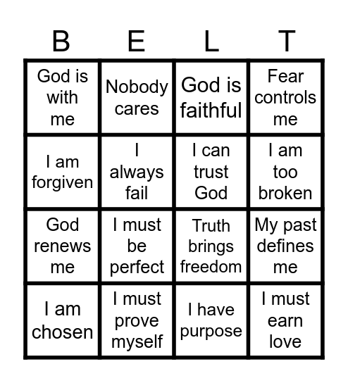 Truth & Lie Bingo Card