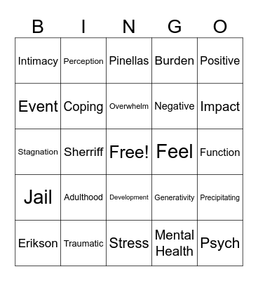 Crisis Bingo Card
