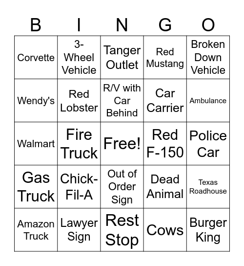 VACATION 2026 Bucket List Bingo Card