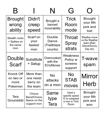 Draft League Prep Bingo Card