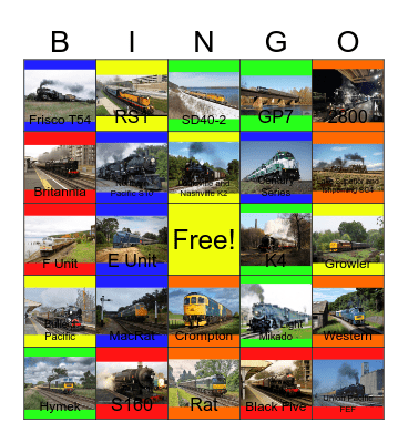 Christmas Decorations that I would like to put on the engines one day Bingo Card