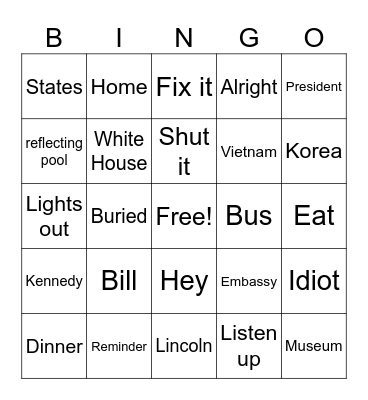 Undercover Bingo-Day 2 Bingo Card