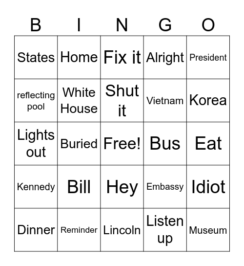 Undercover Bingo-Day 2 Bingo Card