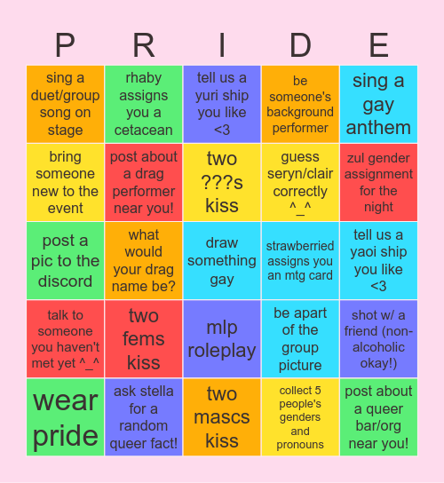 ₊✩‧₊˚౨ FURRYOKE NIGHTZ BINGO ˚₊✩‧₊ Bingo Card