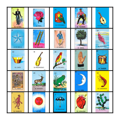 Loteria Bingo Card