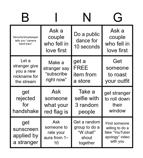 irl delhi Bingo Card