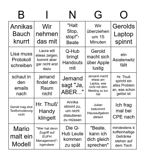 Bullshit Bingo Card