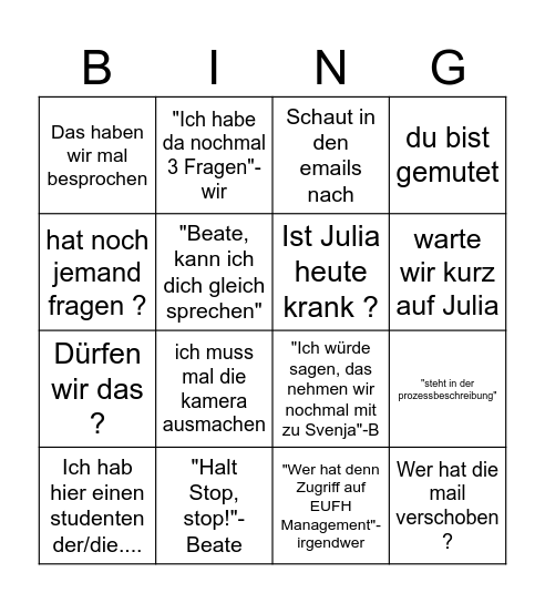 Bingo Time Bingo Card