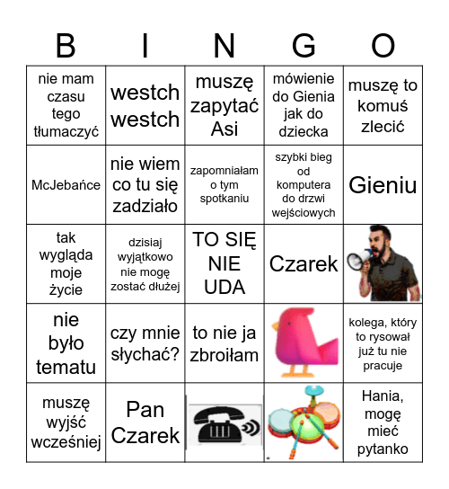 BINGO CYRKOWE Bingo Card