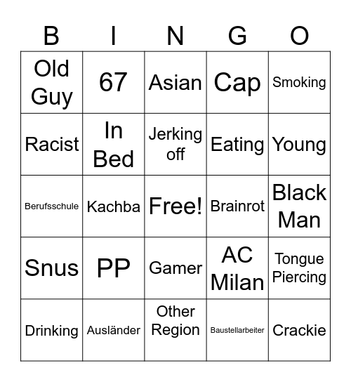 Ometv Bingo Card