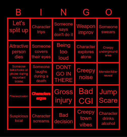 Drink if.... Bingo Card