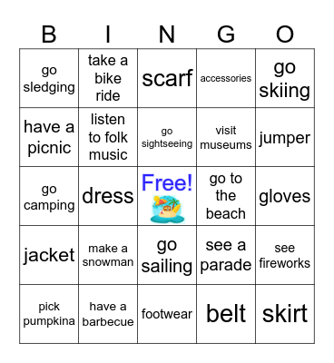 Right On 1 - unit 5 Bingo Card