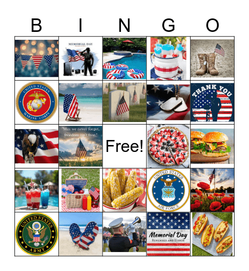 MEMORIAL DAY Bingo Card