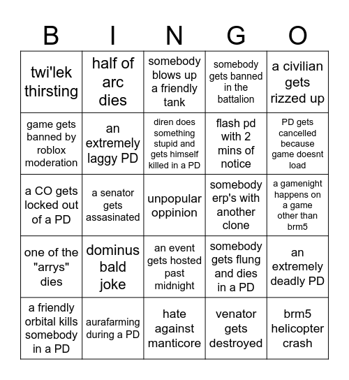442nd bingo Card