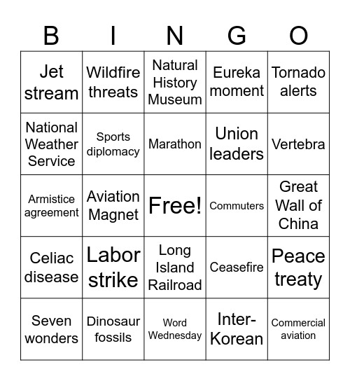 CNN 10 5/19/26 Bingo Card