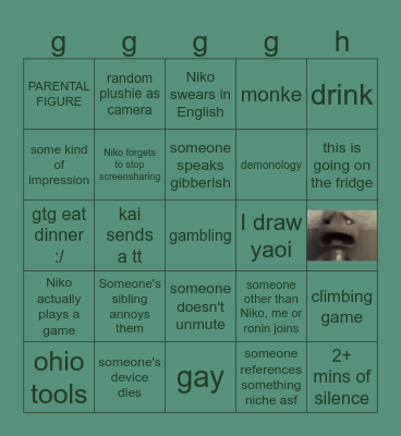 Daily call Bingo Card