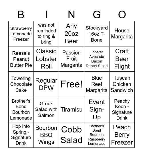 SUMMERTIME AT 241 Bingo Card