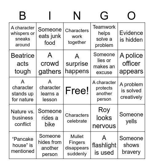 HOOT Bingo Card