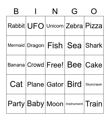 Whimsical Art Bingo Card