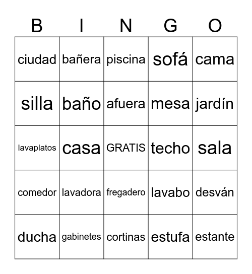 LA CASA Bingo Card