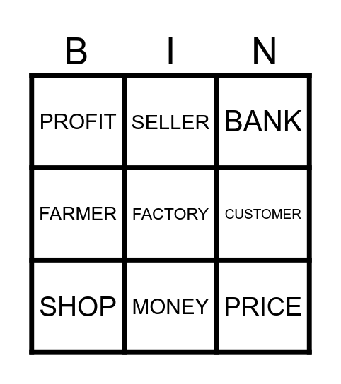 Market Magic Bingo Card