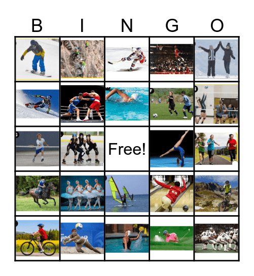 Sports Bingo Card