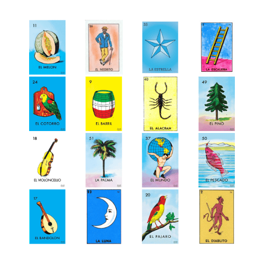 Loteria Bingo Card