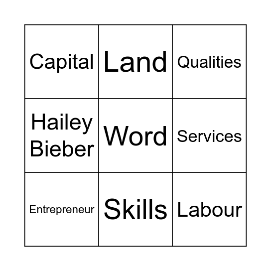 Entrepreneur Bingo Card