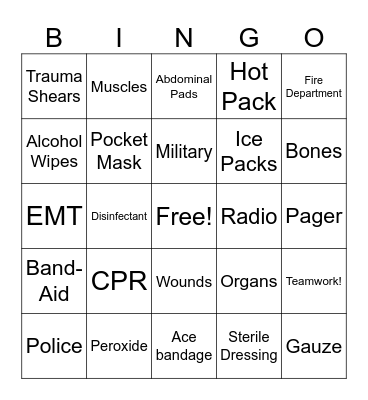 EMS Week Bingo Card
