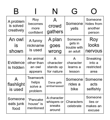 HOOT Bingo Card