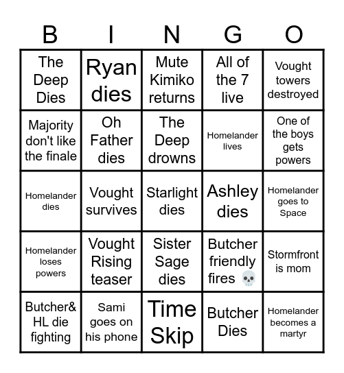 da boys Bingo Card