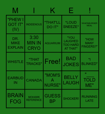 RCM BINGO Card