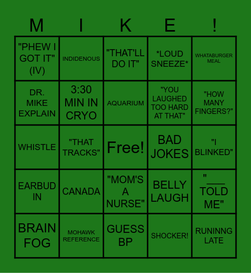 RCM BINGO Card