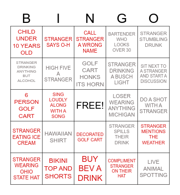 PUT IN BAY BINGO Card