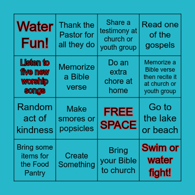 Summer BINGO Card