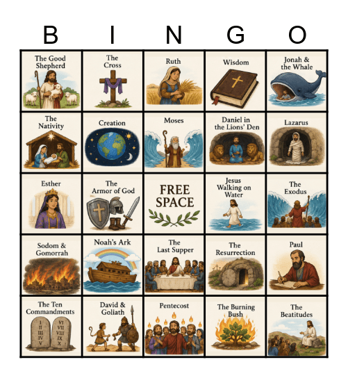 Bible Bingo Card