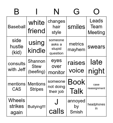 The Return of Office Bingo Card