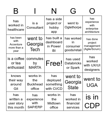 Third Thursday - "Find Someone Who" BINGO Card
