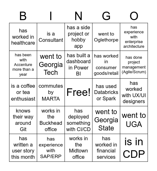 Third Thursday - "Find Someone Who" BINGO Card