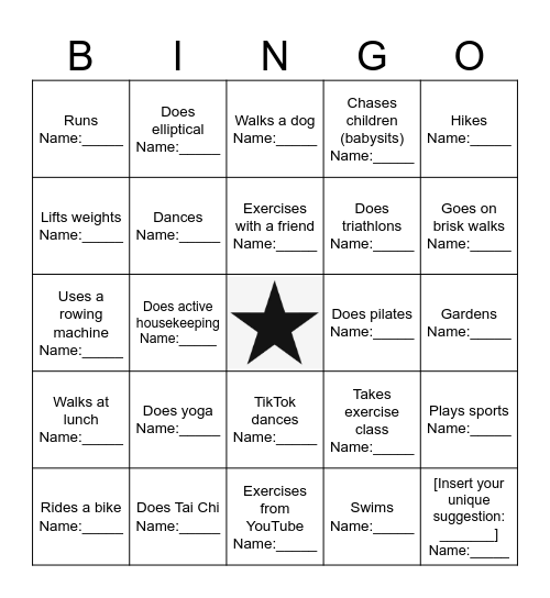 Centering Pregnancy Bingo Card