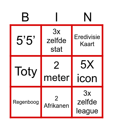 bingo fut draft Bingo Card