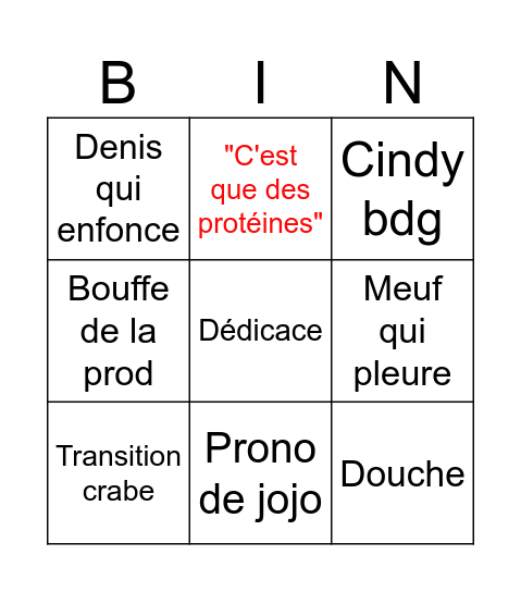 Koh Lanta 19/05 Bingo Card