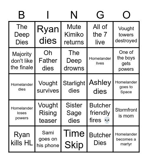 da boys Bingo Card