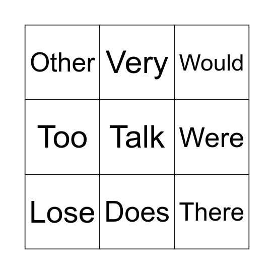 Bingo Card