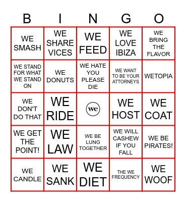 Trademark Watch Notice Bingo Card