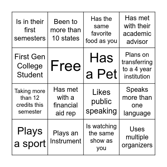 SDV 100 Bingo Card