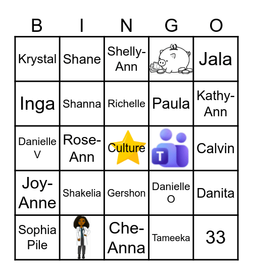 Bingo HR Edition Bingo Card